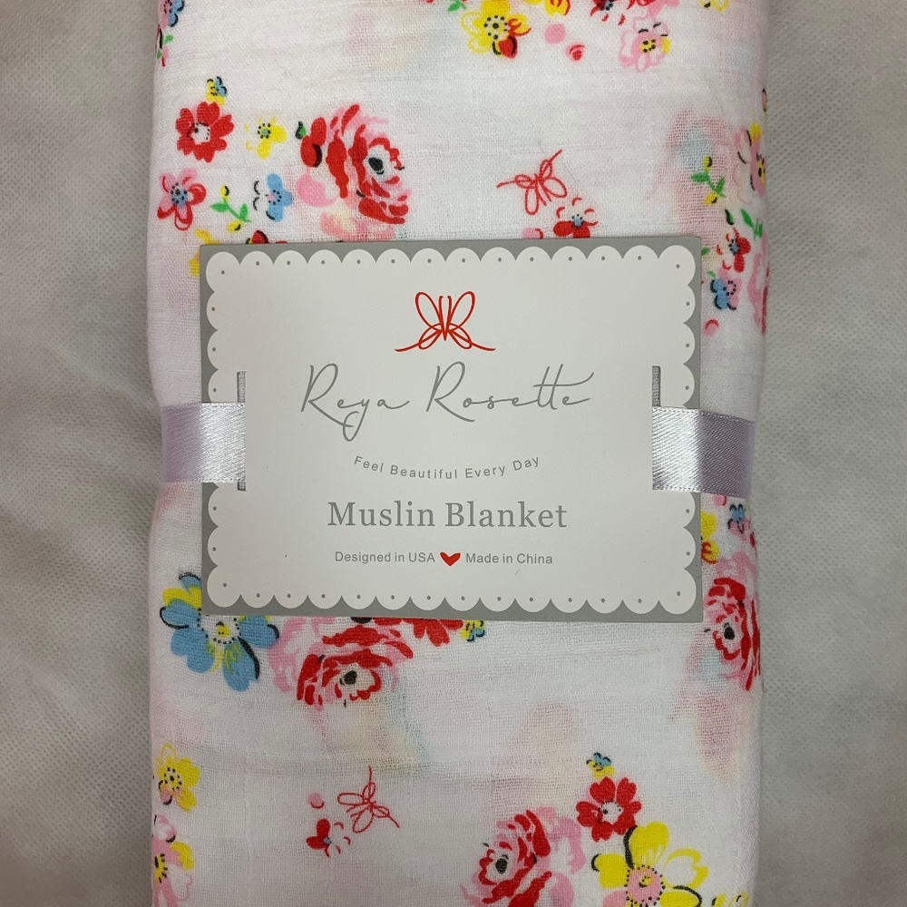Muslin Blanket Reya Rosette